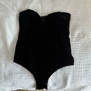 Lulus velvet sweetheart body suit